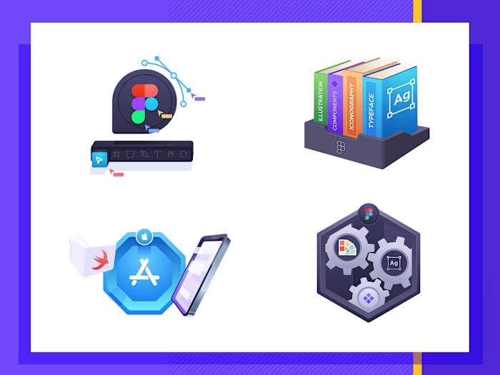 Figma Semi Realistic Tech Illustration Collection
