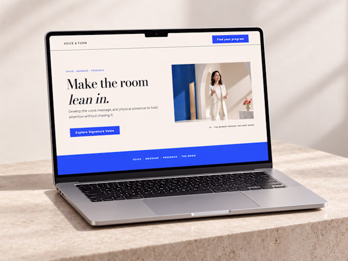 Voice & Form — Kajabi Speaking & Coaching Website