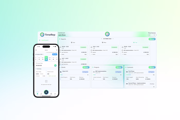 TimeRep - Time Tracking App for Consultants