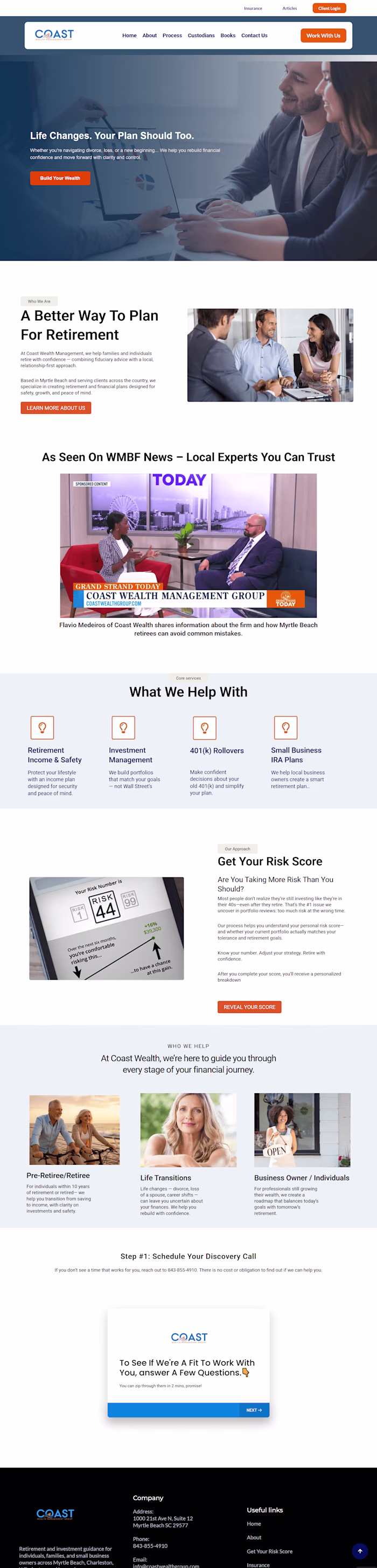 Coast Wealth Management – Financial Advisory Website