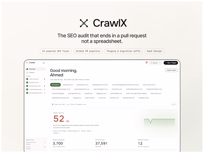 CrawlX
CrawlX crawls a website, surfaces