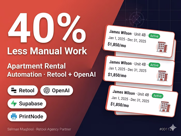 Apartment Rental System with Retool