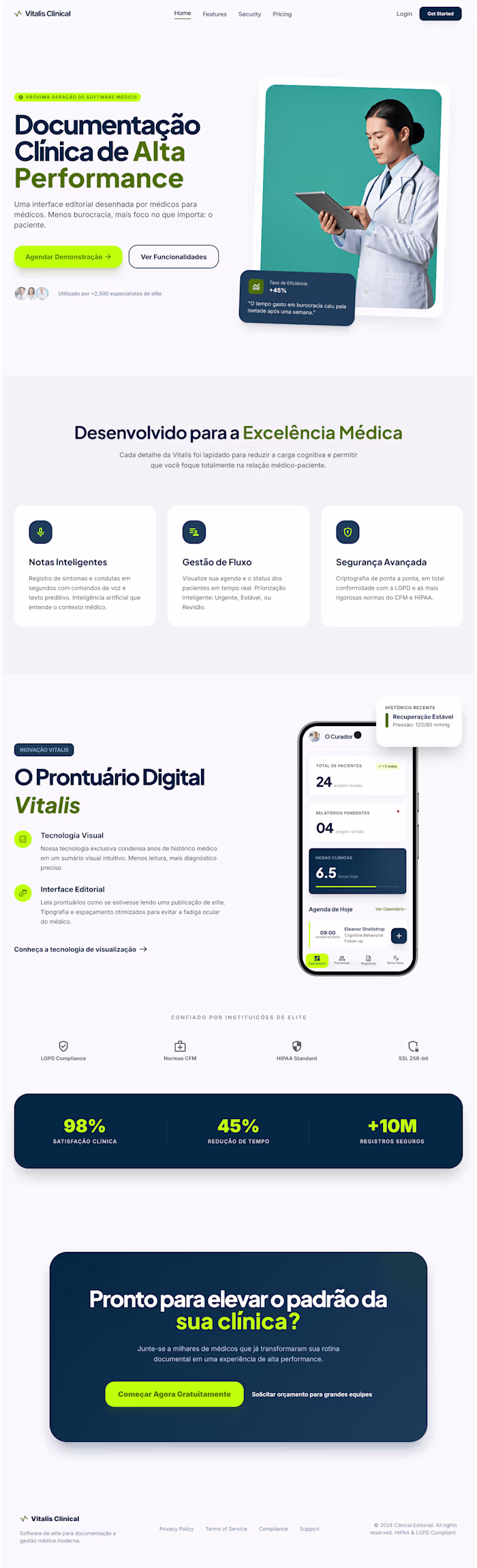 Vitalis Clinical - Mobile app UX/UI