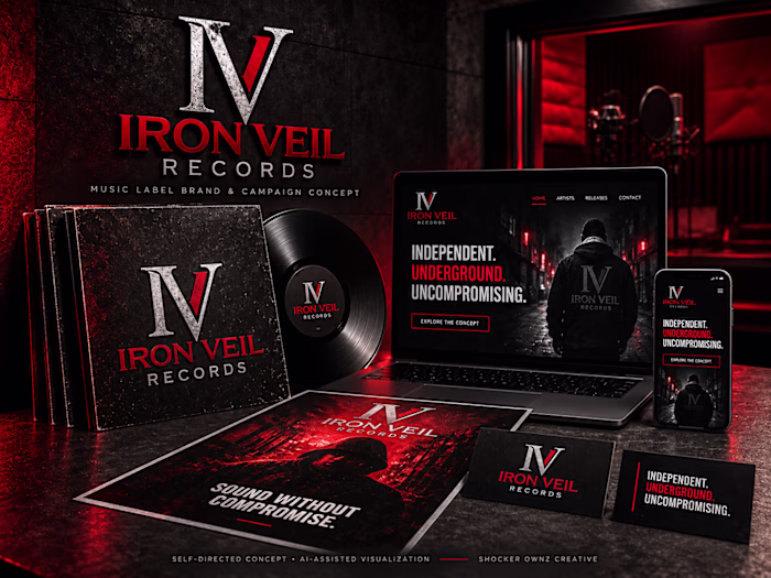 Iron Veil Records — Music Label Brand & Campaign Concept