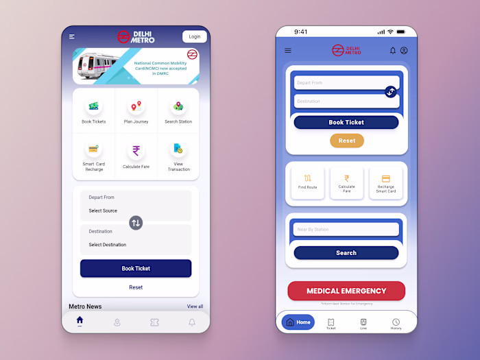 Redesigning The City Metro app's Homepage 
