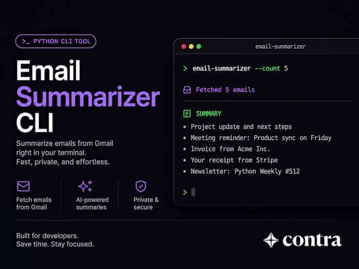 Email Summarizer — Python CLI