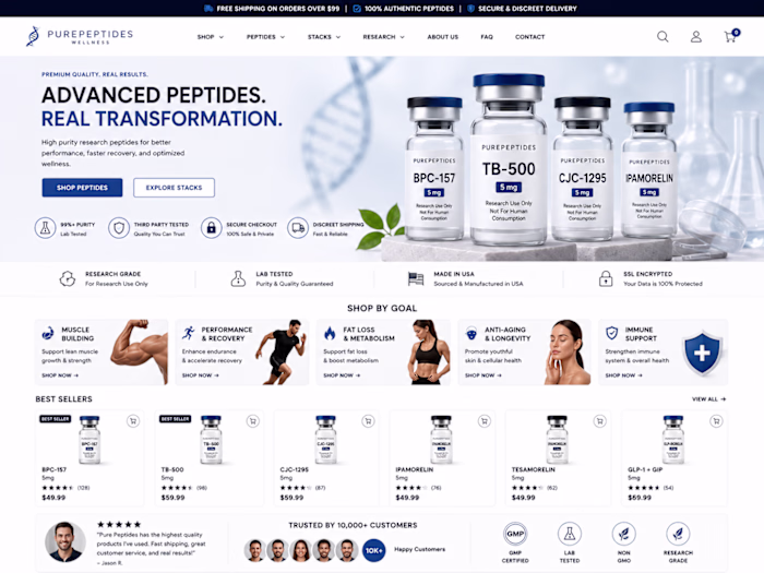 Shopify Peptide & Wellness Store