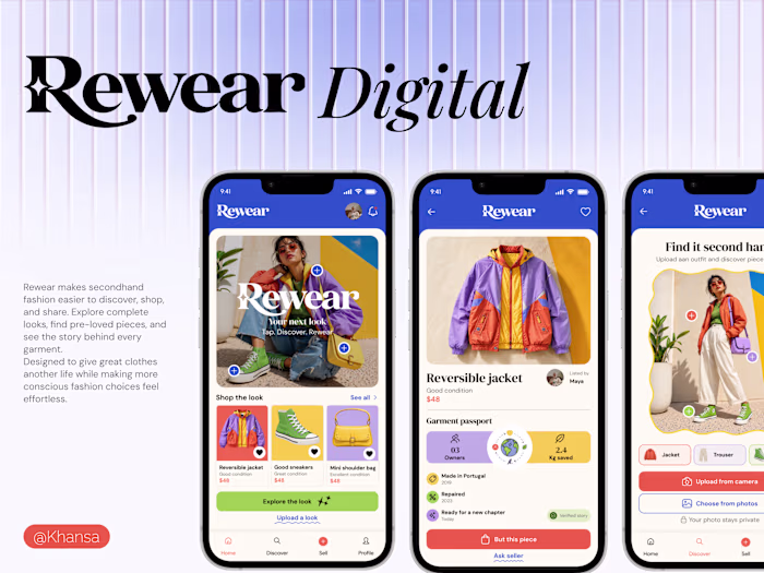 Reware Sustainable Fashion Platform Design