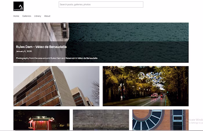 WordPress block based photo blog