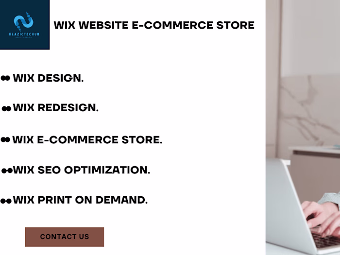 WIX PRINT ON DEMAND WEBSITE FOR E-COMMERCE STORE