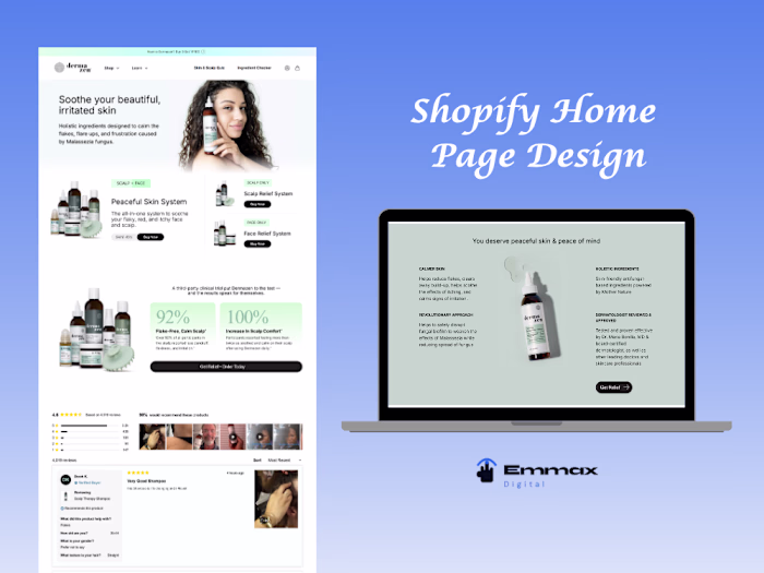 Shopify Homepage Design (Skincare E-commerce)
Designed