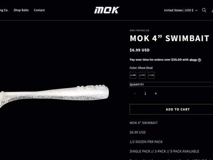 MOK Fishing Co. — Shopify Store & Product Experience