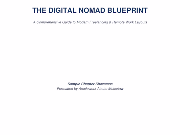 Professional Document Formatting & Book