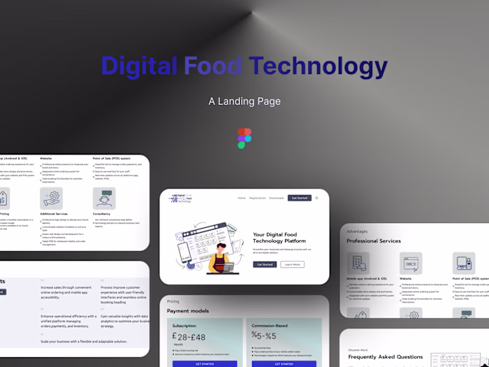 Digital Food Technology Landing page