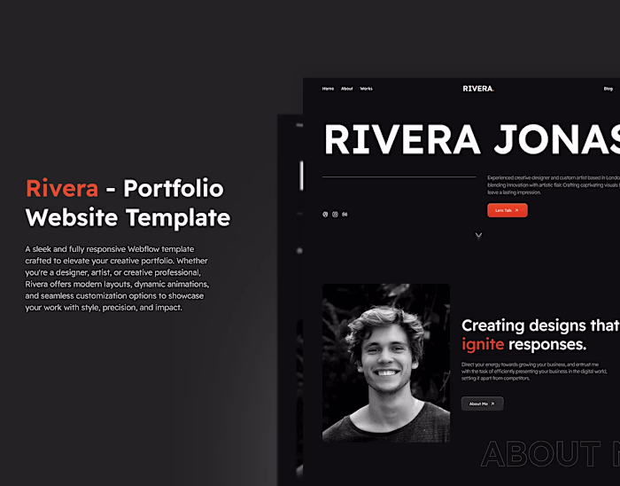 Rivera - Webflow Portfolio Website Template
