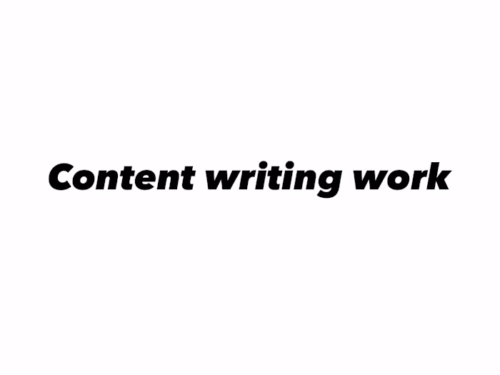 Content Writing