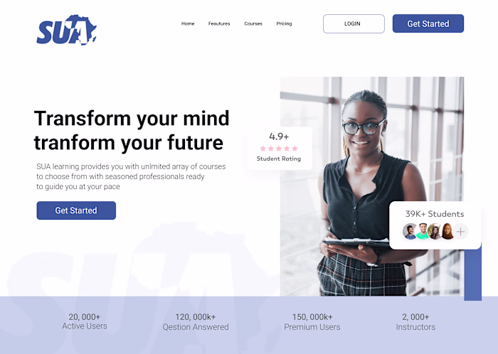 SUA School Hero page