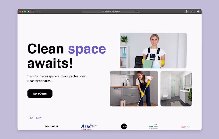 Cleaning Service Website :: Behance
