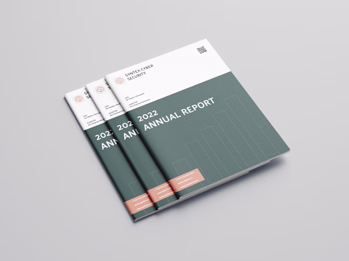 Annual Report Layout Design for a Cybersecurity Company