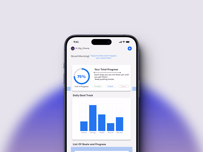 Goal Tracker :: Behance