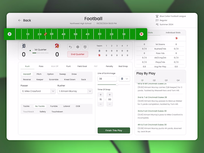 UI/UX Design for StatKeeper Management Tablet App