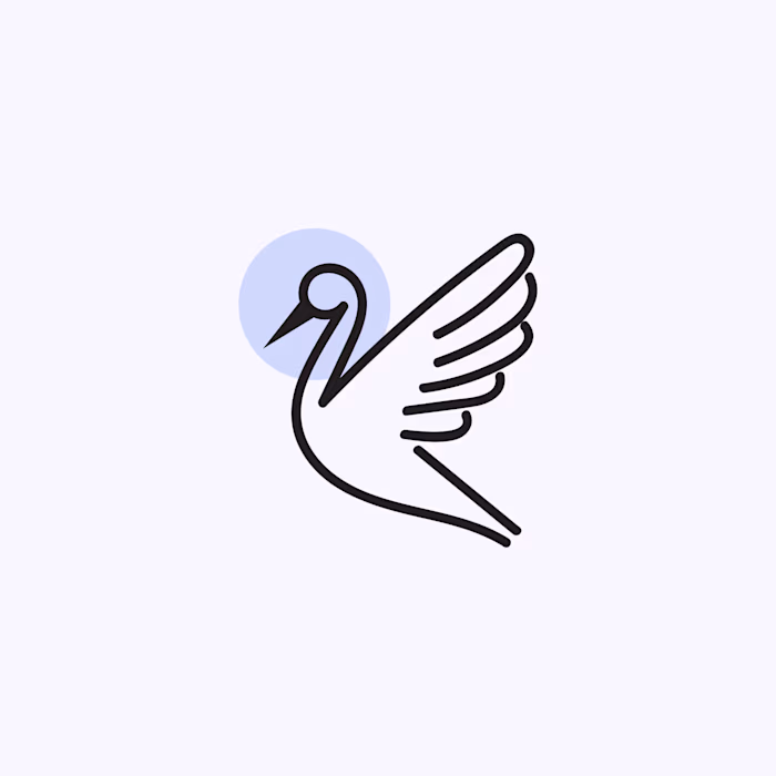 Minimalist Swan Logo Design