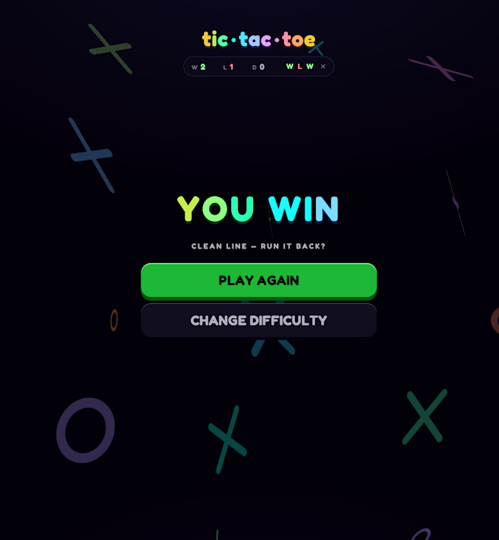 Simple tic-tac-toe project I made