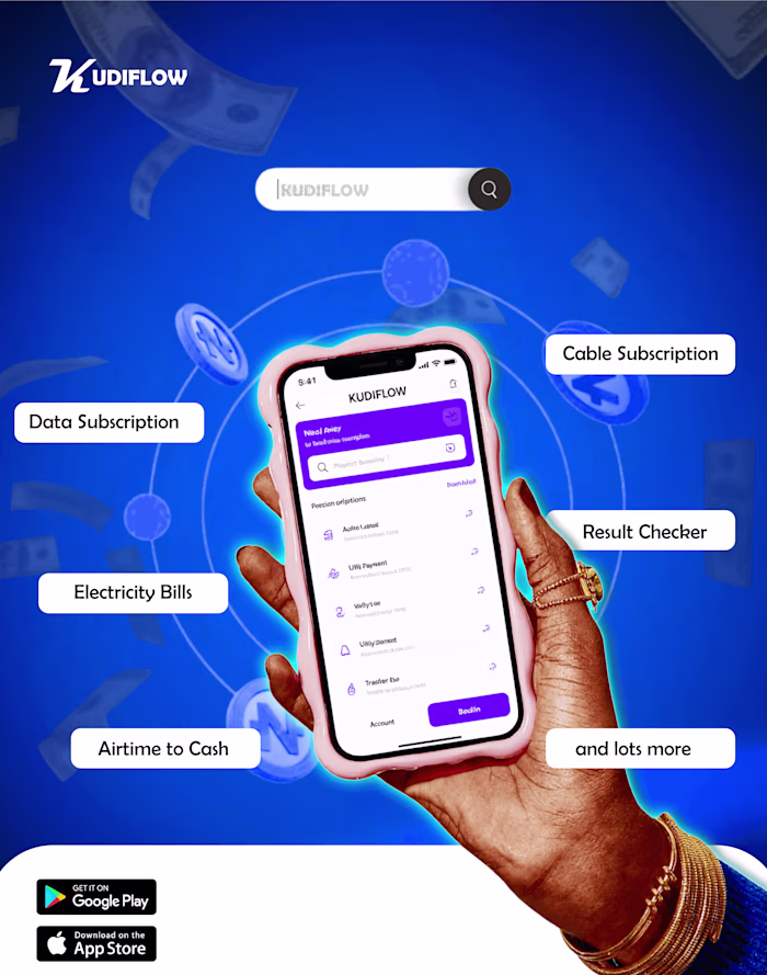 "Fintech App Concept — Social Media Post Design"