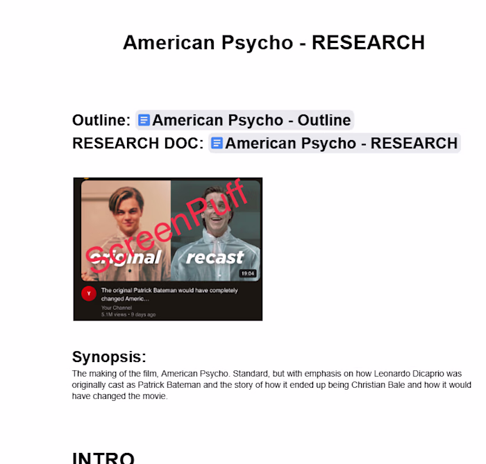 The making of American Psycho