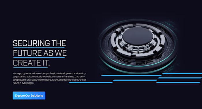 Cythority, Cybersecurity Website Design