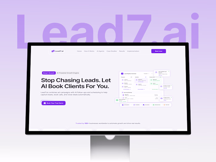 Lead7 AI Landing Page Design