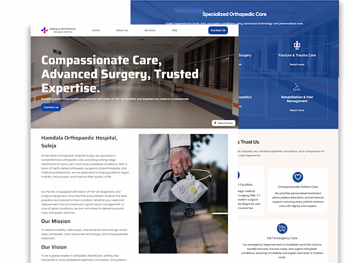 Hamdala Orthopaedic Specialist Hospital Web Design