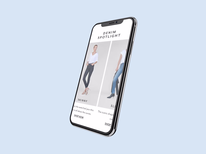 WHBM Denim Landing Page