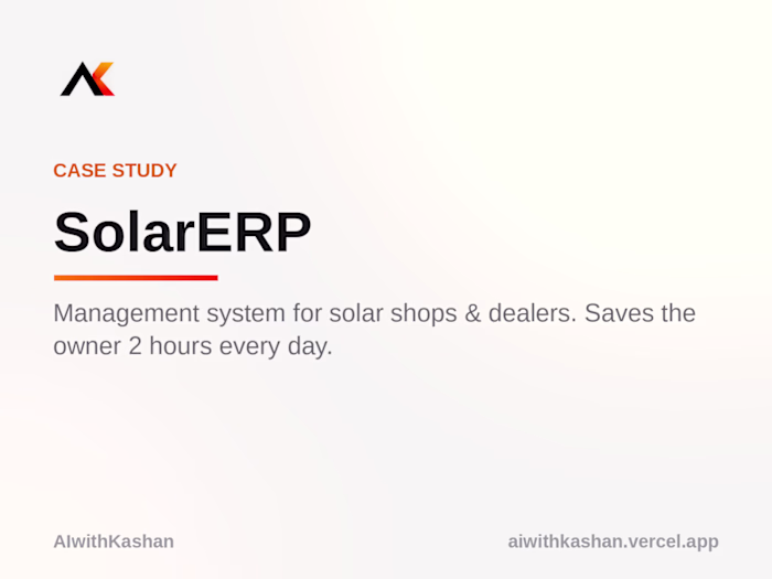 SolarERP — Management System for Solar Shops & Dealers