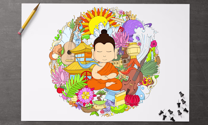 The Smiling Buddha Doodle