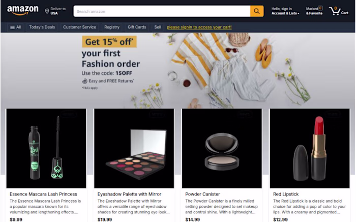 Amazon E-Commerce Clone with Stripe