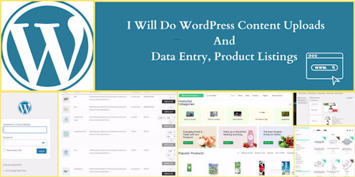 I will do wordpress content uploads and data entry, product lis…