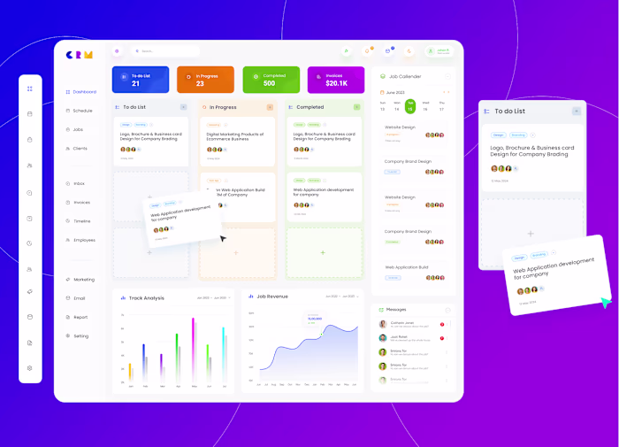 Job Tracking Web App Dashboard UI/UX Design