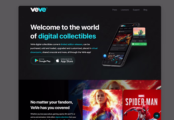 NFT Marketplace app & website design