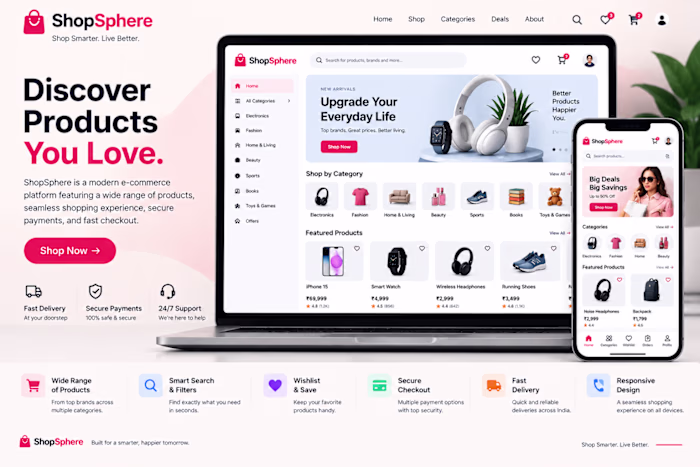 A modern responsive e-commerce platform
