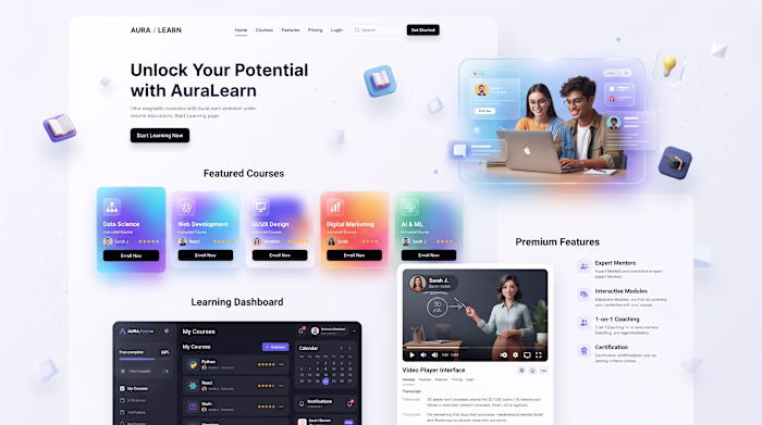 AuraLearn - Online Education Website