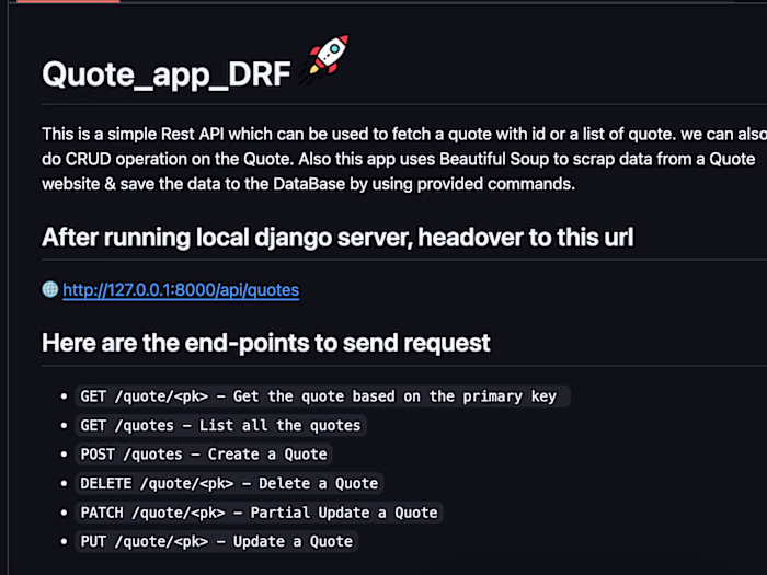 Quotes Scrapper & Management API