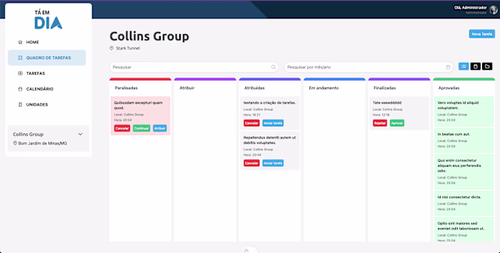 Tá em dia Saas platform