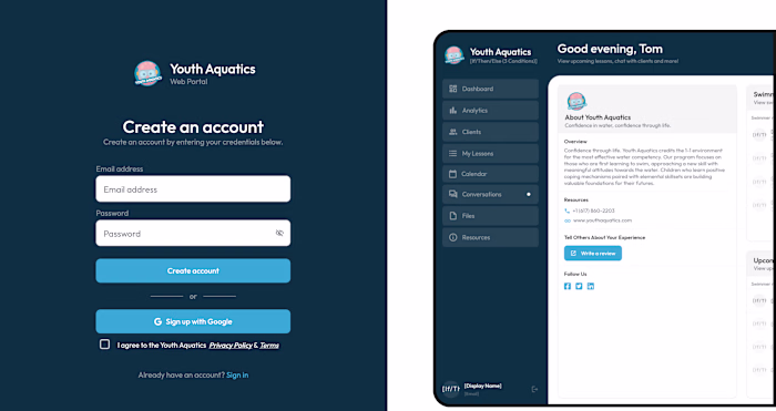 Youth Aquatics: Swim-School Booking Platform