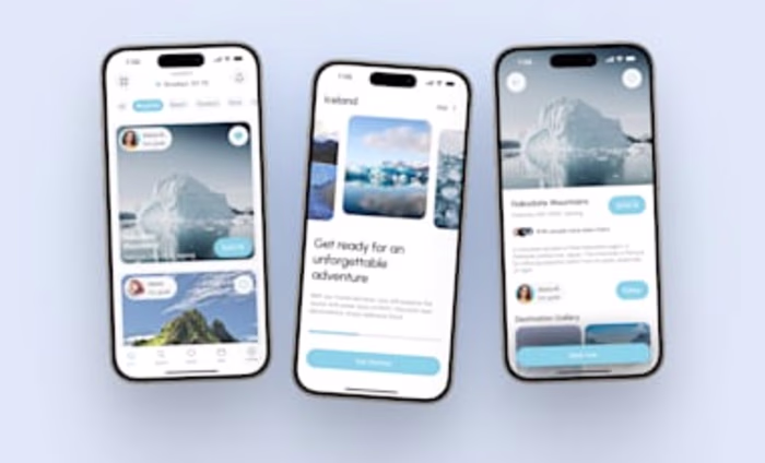 Icy Travel App UI/UX Design