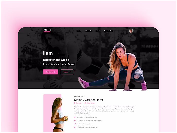 VDH Training | Digital Fitness Website