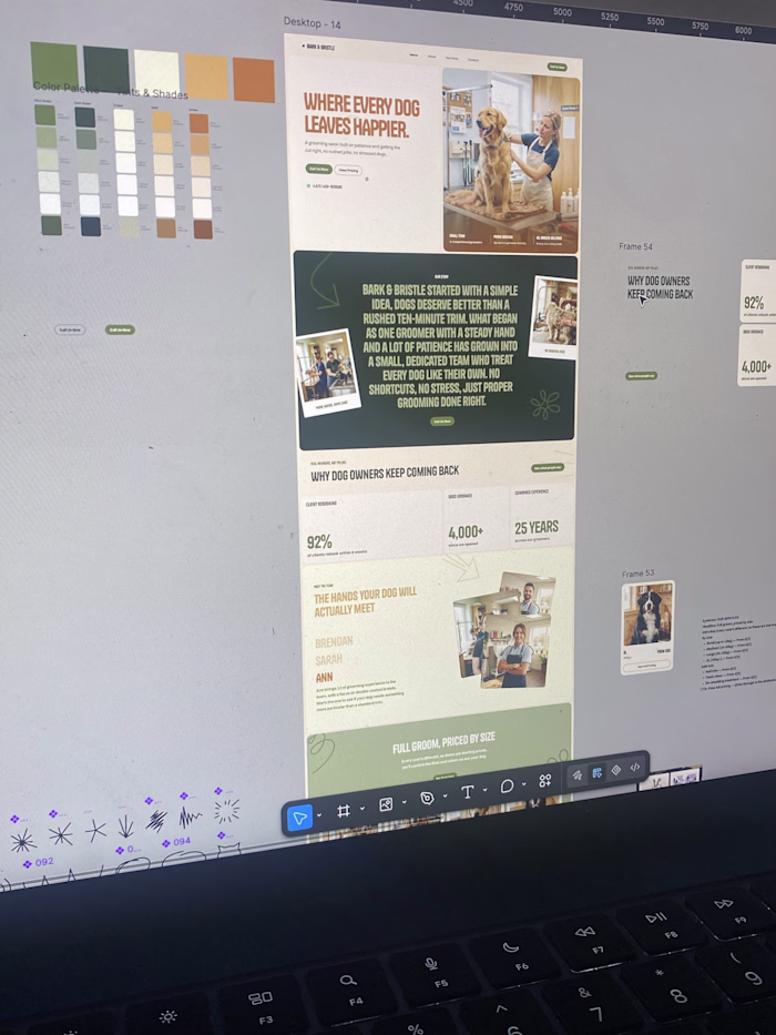 The messy Figma file for
