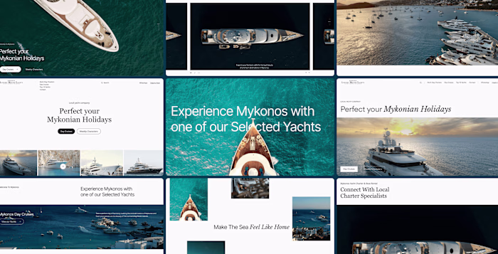 Mykonos Yachts: Luxury Charter Site Refresh