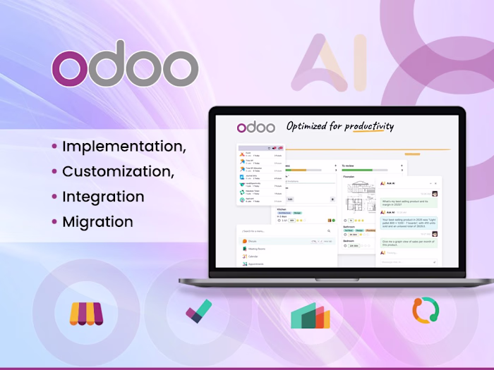 Implemented and customized Odoo ERP