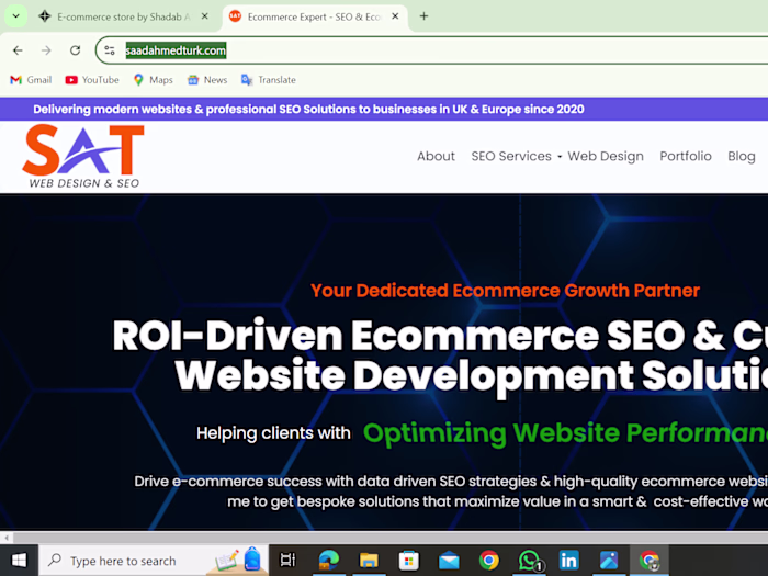 Created a services website
